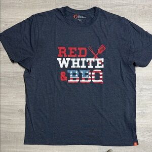 Navy Blue Graphic T-Shirt - Red White & BBQ